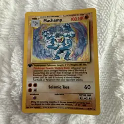 Machamp 8/102 1st Edition NM Holo Rare Base Set Pokemon Card 1999 WOTC - Image 5