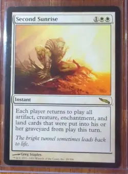 Mtg Second Sunrise Mirrodin Magic The Gathering (Instant) - Image 1