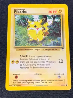 C320 POKEMON TCG NON-HOLO DAMAGED PIKACHU 86 LEGENDARY COLLECTION - Image 1