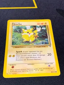 C320 POKEMON TCG NON-HOLO DAMAGED PIKACHU 86 LEGENDARY COLLECTION - Image 2