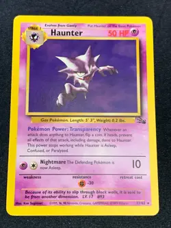C351 POKEMON TCG NON-HOLO PLAYED HAUNTER 21 FOSSIL - Image 1
