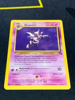 C351 POKEMON TCG NON-HOLO PLAYED HAUNTER 21 FOSSIL - Image 2