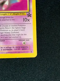 C352 POKEMON TCG NON-HOLO PLAYED MEW 8 BLACK STAR PROMO - Image 5