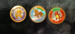 (Lot Of 3) 1999 Pokemon Battling CoinS #04 CHARMANDER, #22 FEAROW, #97 HYPNO - Image 1