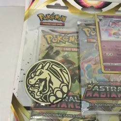 New Pokemon Holo Sylveon Astral Radiance 3 Pk Blister Pack + Coin - Image 3