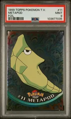 Metapod #11 - 1999 Pokemon Topps TV Foil - PSA 9 - Image 1