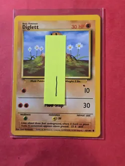 1999 Pokemon Base Unlimited #47 Diglett, C, NF/H, cd1 - Image 3