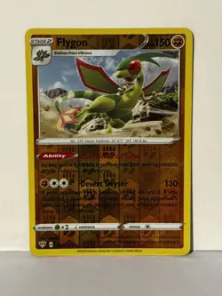 Flygon Reverse Holo 091/189 SWSH03: Darkness Ablaze NM Pokemon Fast Ship - Image 1