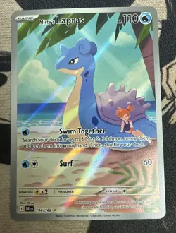 Pokemon TCG Misty's Lapras 194/182 Destined Rivals Illustration Rare NM - Image 1