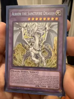 Yugioh! Albion The Sanctifire Dragon MP24-EN082 Prismatic Secret Rare 1st Ed - Image 1