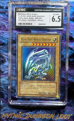 Blue Eyes White Dragon 1st Edition Glossy SDK-001 - CGC 6.5 - Yu-Gi-Oh! - Image 1