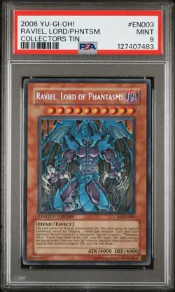 2006 YU-GI-OH! COLLECTORS TIN #EN003 RAVIEL, LORD OF PHANTASMS PSA 9 - Image 1