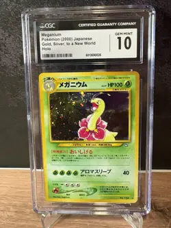 1999 Pokemon Meganium Neo Genesis Japanese #154 - Holo - CGC 10 Card - Image 1
