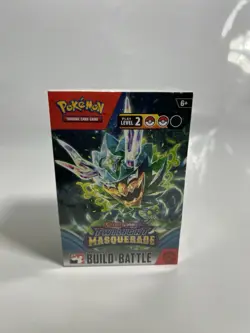 Pokemon TCG Twilight Masquerade Build and Battle Box 4 Booster Packs Promo Card - Image 1