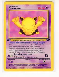 ~ITA~ ITALIAN Drowzee 1st Edition Team Rocket 54/82 Pokemon Card (C1) - Image 1