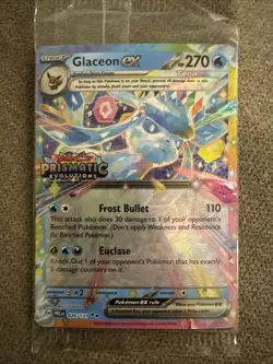 Glaceon EX Prismatic Evolutions STAMPED Sealed Promo Card 026/131 Surprise Box - Image 1