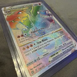 Pokemon TCG Charizard VSTAR Rainbow Secret Rare Card Brilliant Stars 174/172 - Image 2