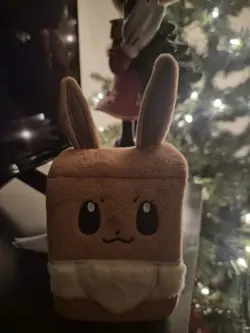Pokemon Plush Deck Box Case Eevee Card Game Center Brand New - Image 1