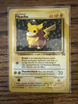 Pokemon TCG Ivy Pikachu Black Star Promo #1 Card WOTC LP - Image 1