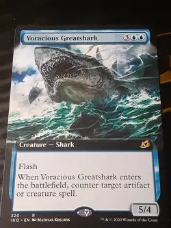 Voracious Greatshark Extended Art , Ikoria Lair of B , NM , MTG ,FREE SHIPPING - Image 2