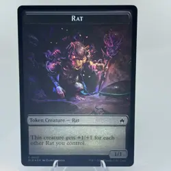 Splash Lasher Frog Wizard and Rat Token Creature Double-sided Bloomburrow Foil - Image 2