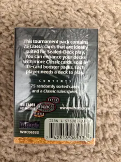 Magic the Gathering Classic Sixth Edition Tournament Deck MTG English 6th Sealed - Image 2