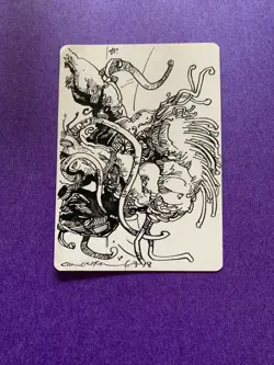 MTG Magic Silvos, Rogue Elemental Signed Proof Sketch x1 EMA Carl Critchlow - Image 2