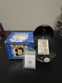 MEWTWO Pokemon 23K Gold Plated Trading Card 1999 Burger King Limited Edition - Image 1