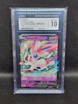 Pokemon Black Star Promo Sylveon V SWSH202 CGC 10 Gem Mint - Image 1