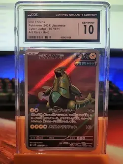 Iron Thorns AR Pokemon CGC 10 Gem Mint 077/071 Japanese Cyber Judge Sv5M - Image 1