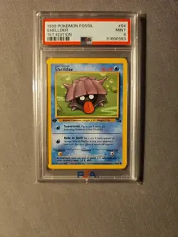 1st Edition 1999 Pokemon Fossil Shellder PSA grade 9. - Image 1
