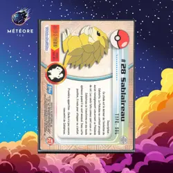 Carte Pokemon Sablaireau 28 TOPPS Serie 1 Francais - Image 2