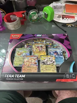 Pokemon TCG Scarlet & Violet - Tera Team EX Premium Collection Promo Box - New - Image 1