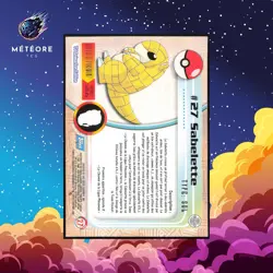 Carte Pokemon TOPPS Sabelette #27 Serie 1 FR - Image 2