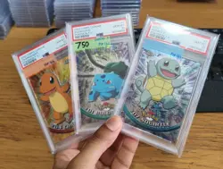 Pokemon Topps Chrome PSA 10 Set. Charmander, Squirtle And Bulbasaur - Image 1