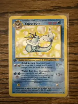 Pokemon TCG First Edition Vaporeon 28/64 Jungle Near Mint - Image 1