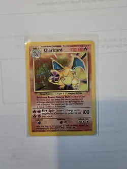 Pokemon TCG Charizard Holo Rare Card Base Set 4/102, 1999 MP - Image 3