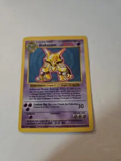 Pokemon TCG Alakazam Base Set Holo Card 1/102 - Image 1