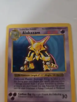 Pokemon TCG Alakazam Base Set Holo Card 1/102 - Image 2