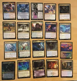 Magic The Gathering Lot Of 20 Gold Cards Including Rares and Mythics NM - Image 1