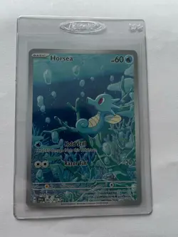 Pokemon TCG Horsea 067/064 Shrouded Fable Holo Illustration Rare Card - Image 1