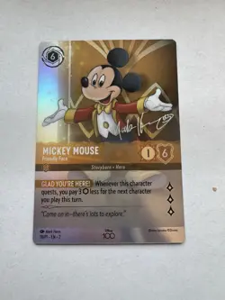Disney Lorcana: Mickey Mouse Friendly Face 18/P1 Disney100 D100 Promo Card NM/M - Image 1