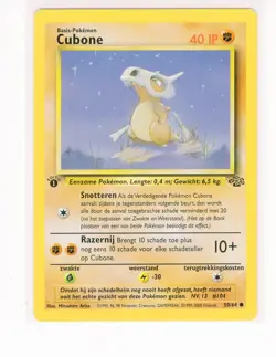 ~NL~ DUTCH Cubone 1st Edition Dutch Jungle 50 Pokemon Card (G4) - Image 1