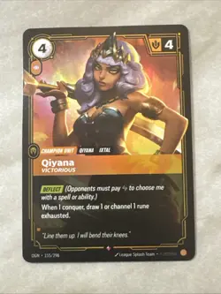 FOIL Riftbound Qiyana Card OGN 155/298 English League of Legends - Image 1