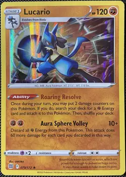 Lucario 079/172 Swsh09: Brilliant Stars Holo - Pokemon Card - Image 1