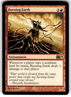 Burning Earth Magic 2014 (M14) Magic The Gathering MTG Card NM - Image 1