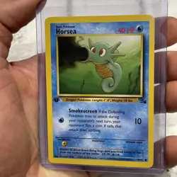 Horsea 49/62 1st Edition Fossil Common Pokemon TCG Card Nintendo NM/MT Vintage - Image 2