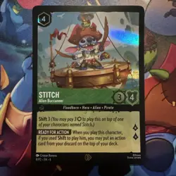 Stitch - Alien Buccaneer Disney Lorcana Promo Cards Holo - Image 1