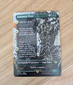 MTG Summon: Titan Final Fantasy Borderless NM - Image 1