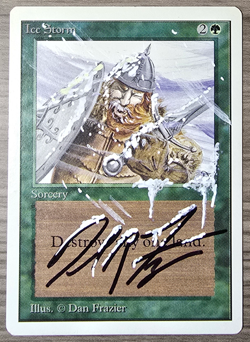 Ice Storm Unlimited (Signed & Altered by Artist) Magic the Gathering MTG! - Image 1